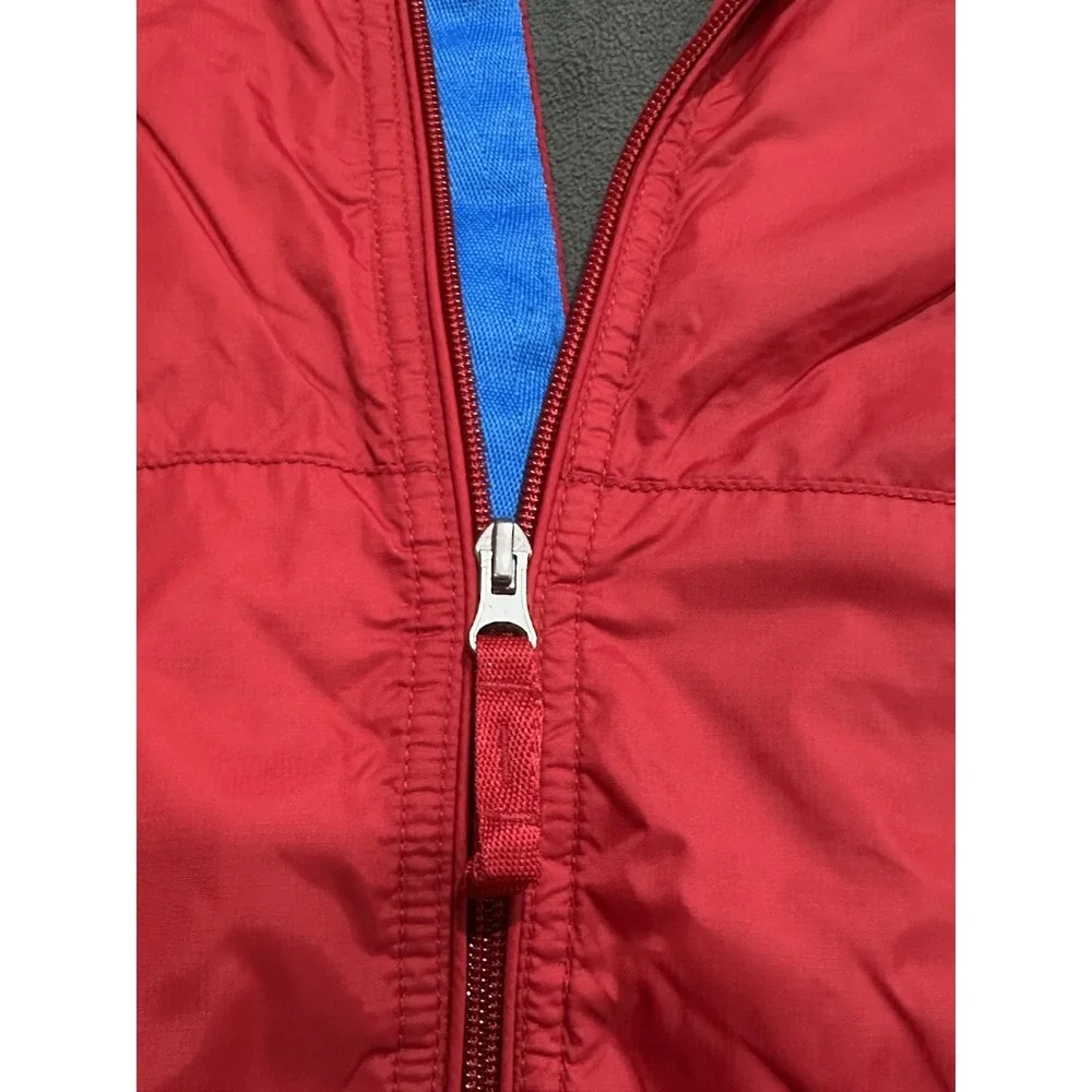 Gap Kids Fleece Lined Jacket‎ Size 10 Large Red Full Zip Up Hooded Pockets EUC